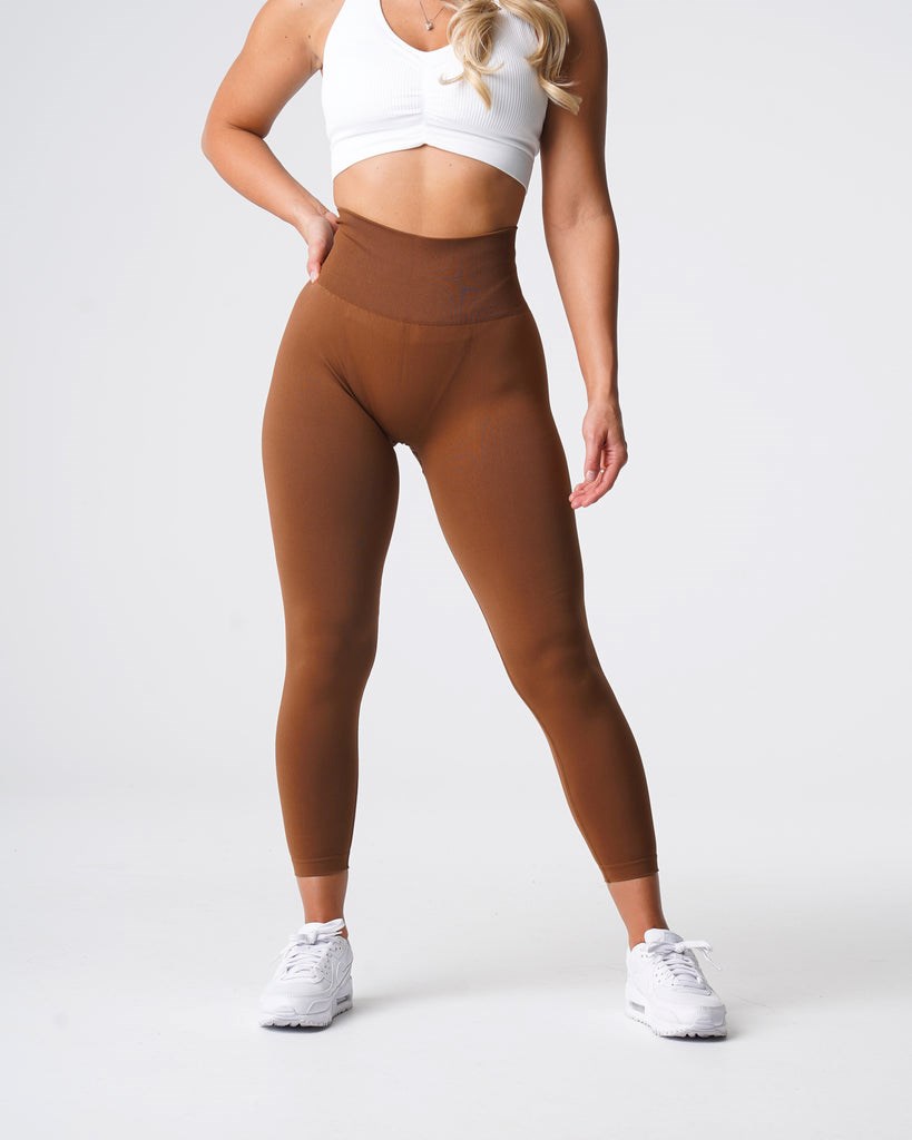 NVGTN Solid Seamless Leggings Caramel | 73249DNPS