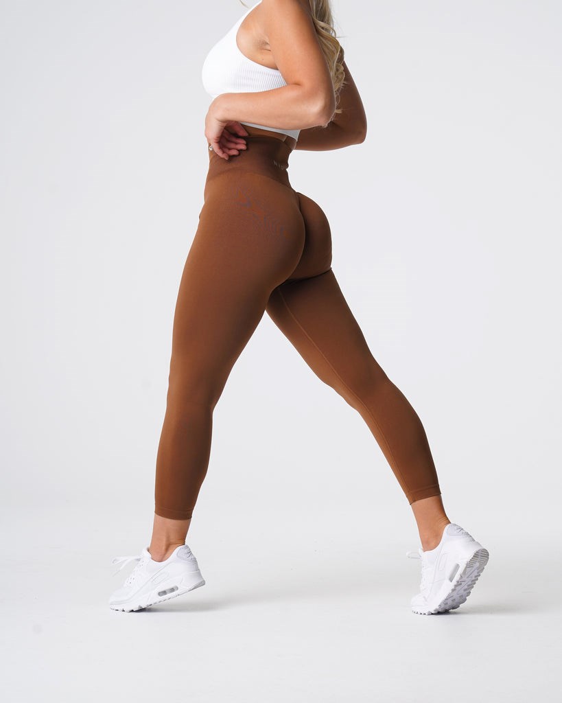 NVGTN Solid Seamless Leggings Caramel | 73249DNPS