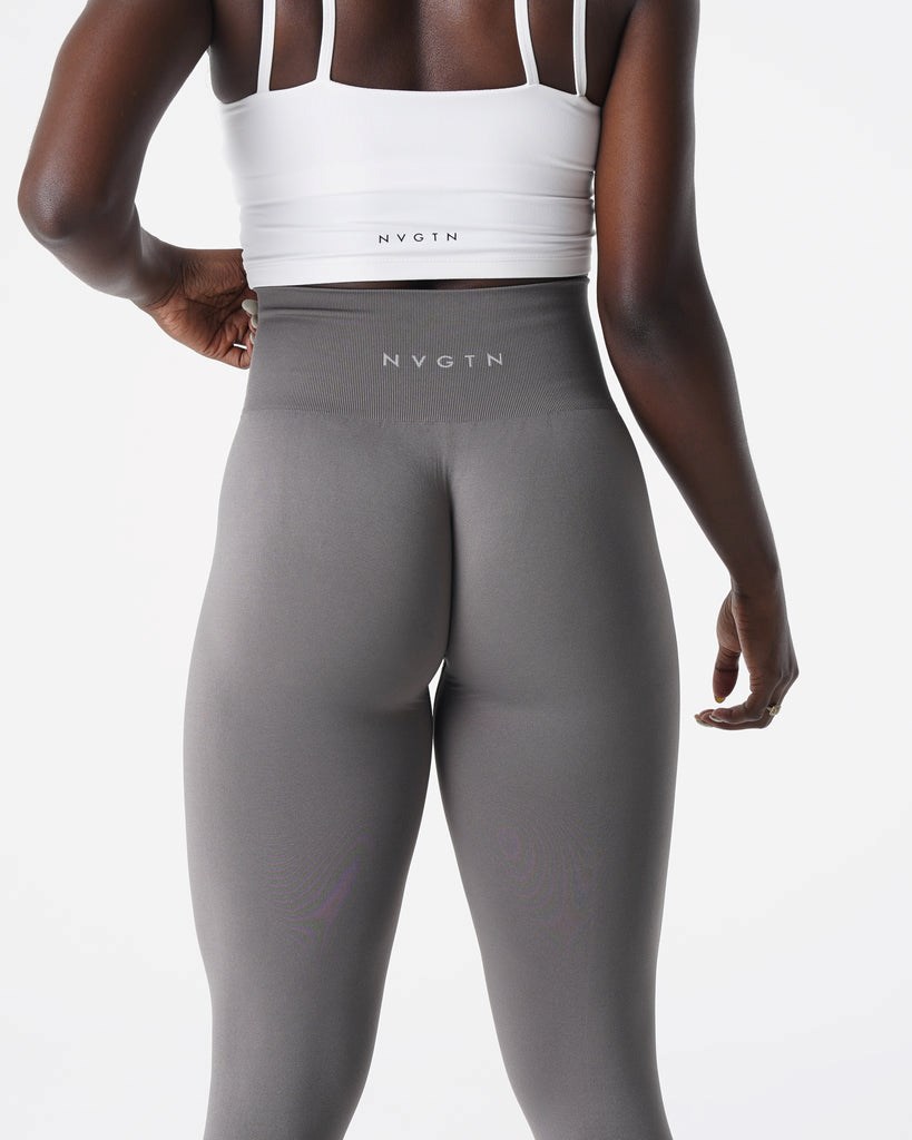 NVGTN Solid Seamless Leggings Charcoal | 05914GSKI