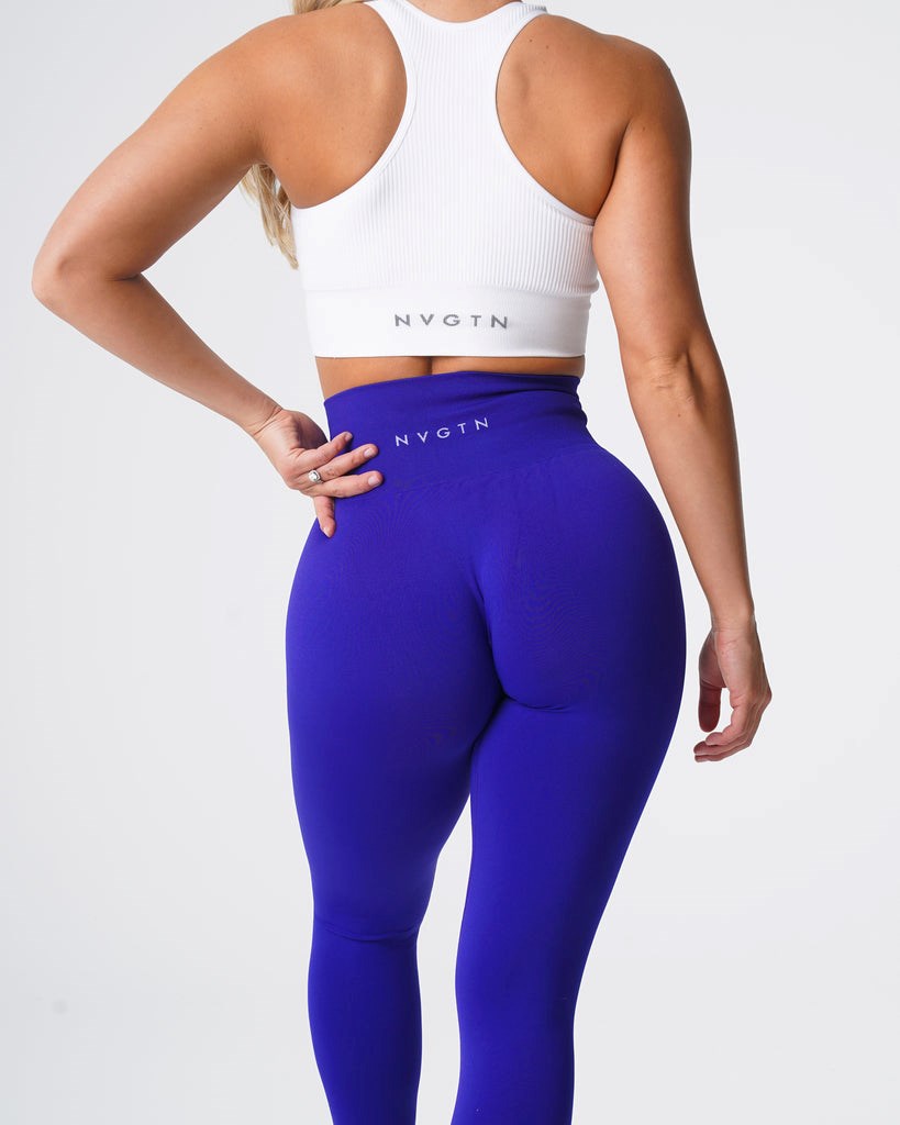 NVGTN Solid Seamless Leggings Cobalt | 53482WURT