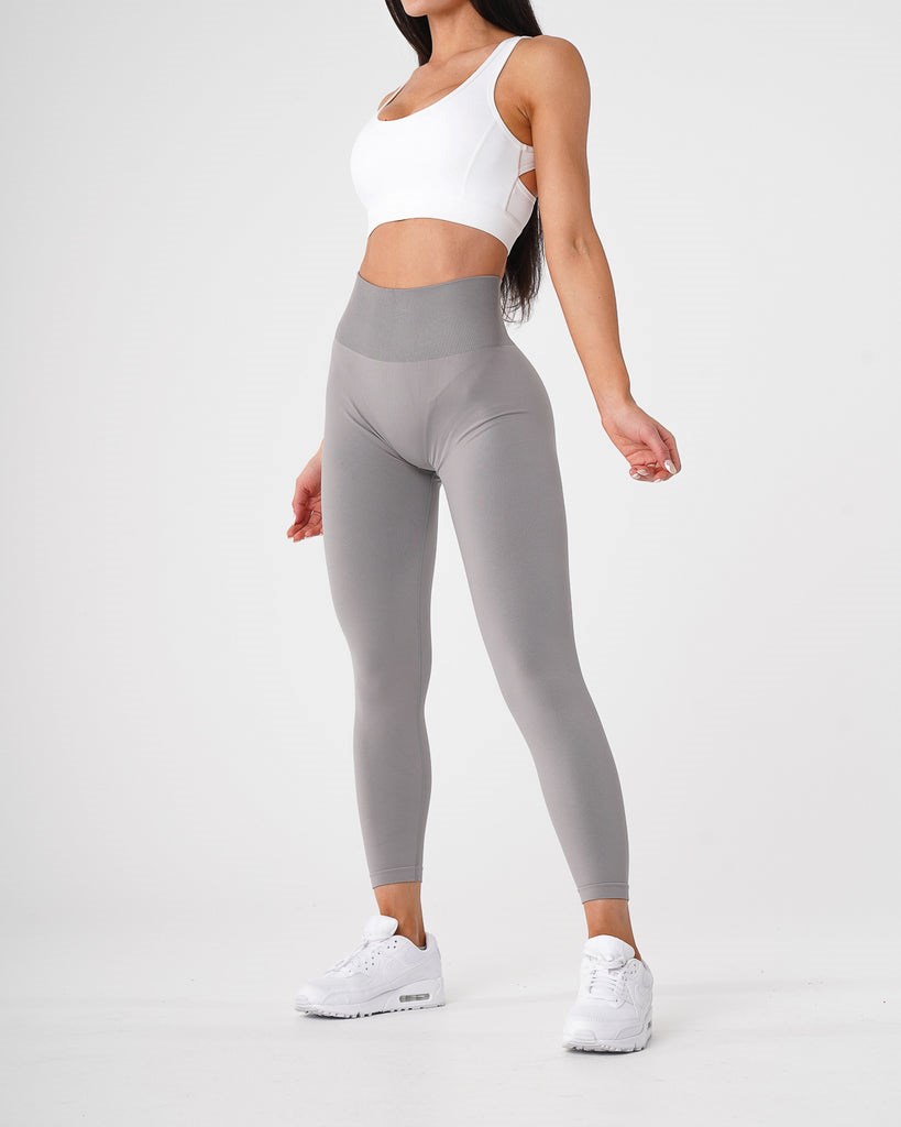 NVGTN Solid Seamless Leggings Grises Claro | 57043DREB