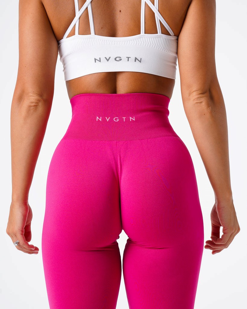 NVGTN Solid Seamless Leggings Magenta | 48652LFAN