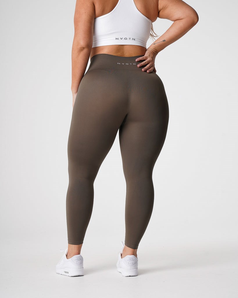 NVGTN Solid Seamless Leggings Verde Oliva | 20971YACF