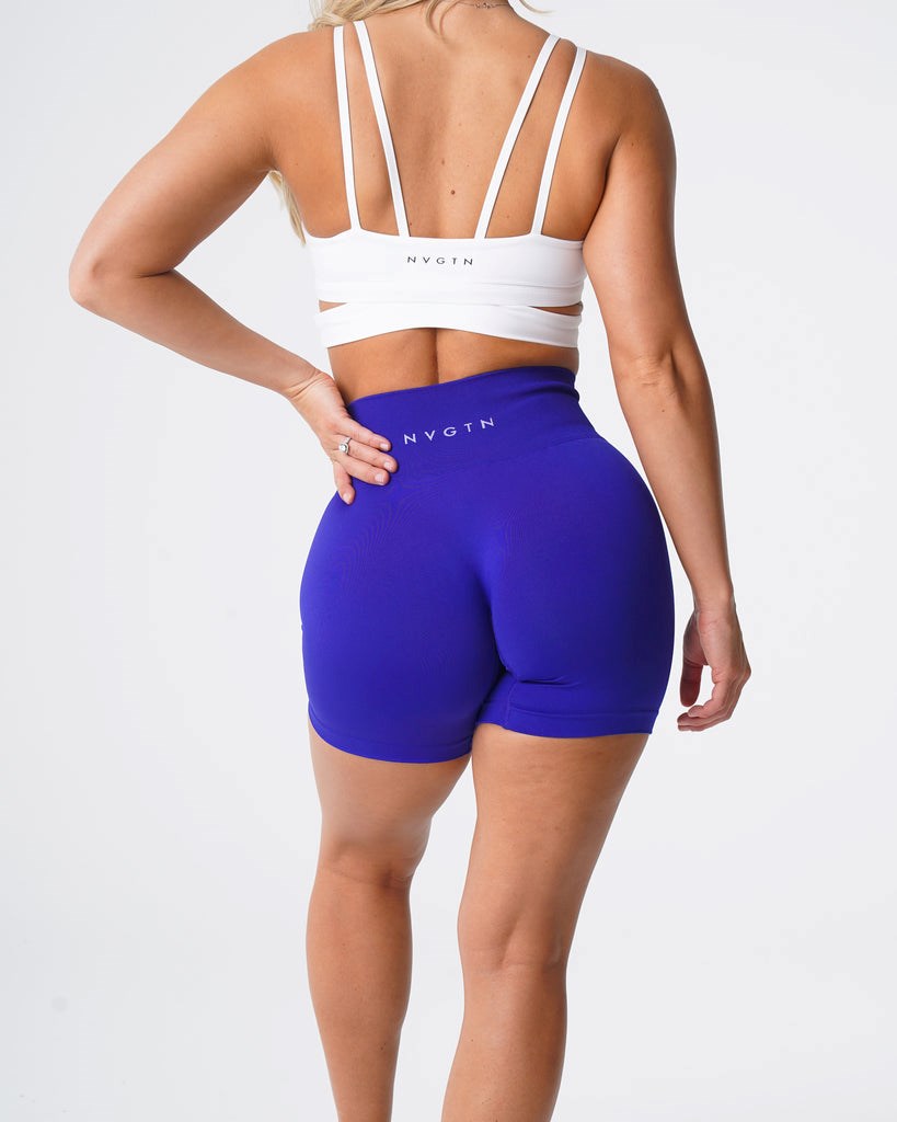 NVGTN Solid Seamless Shorts Cobalt | 96508BHXP