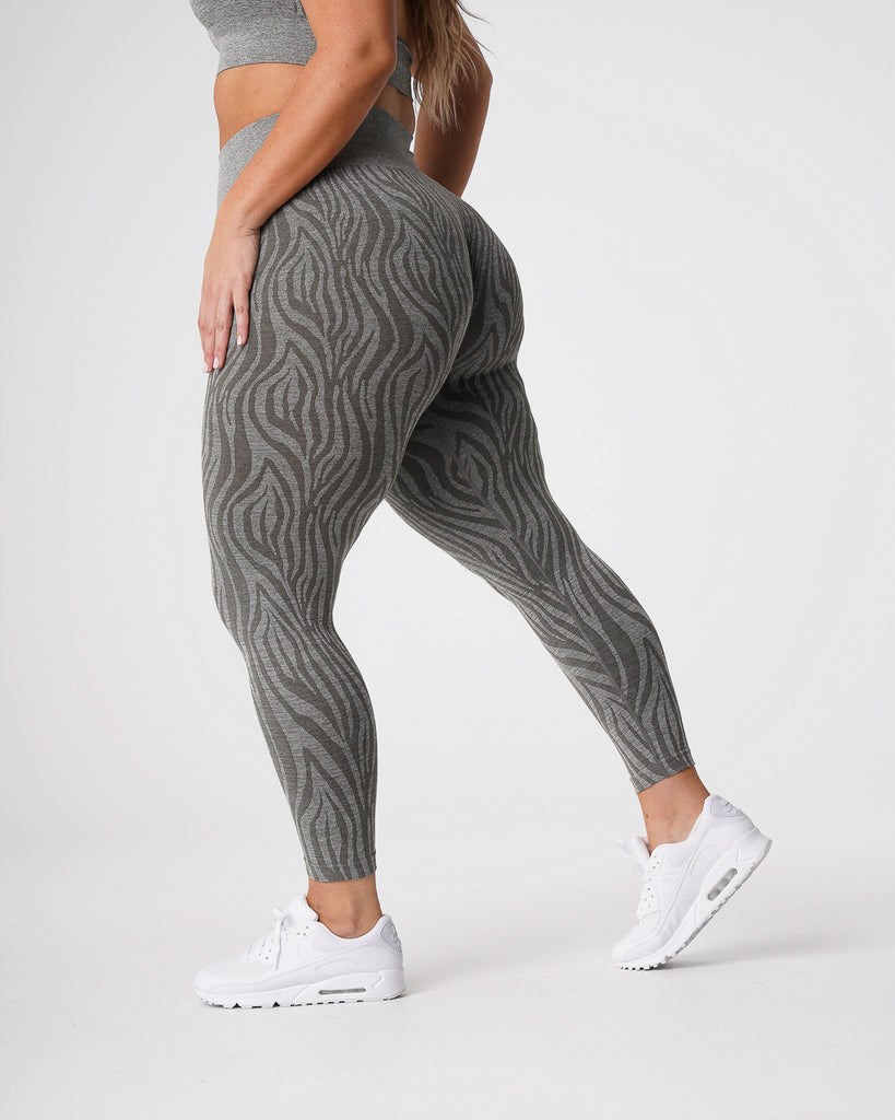 NVGTN Zebra Seamless Leggings Kaki Verdes | 18694MITU