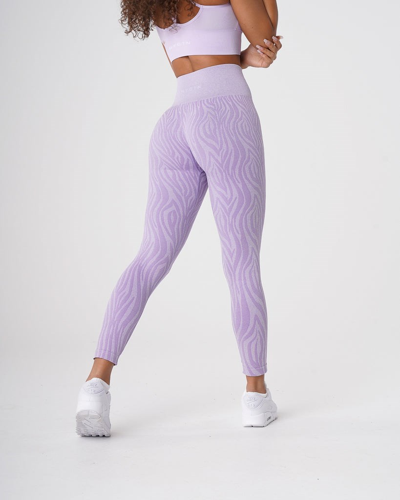 NVGTN Zebra Seamless Leggings Lilac | 30967LPFH