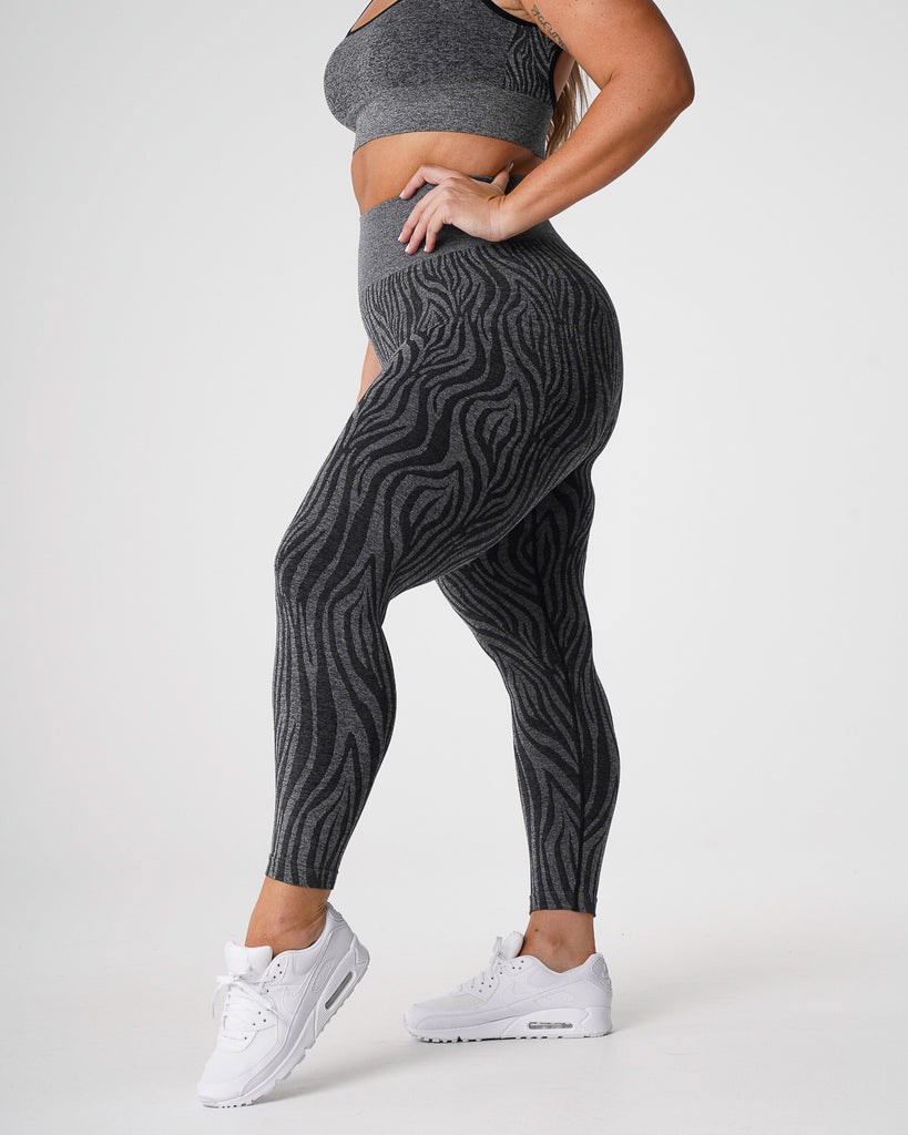 NVGTN Zebra Seamless Leggings Negros | 70491EHCP