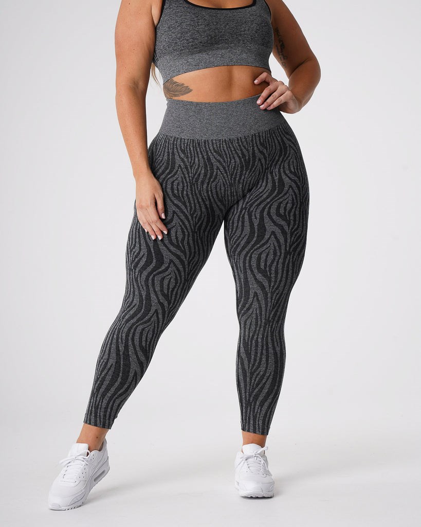 NVGTN Zebra Seamless Leggings Negros | 70491EHCP