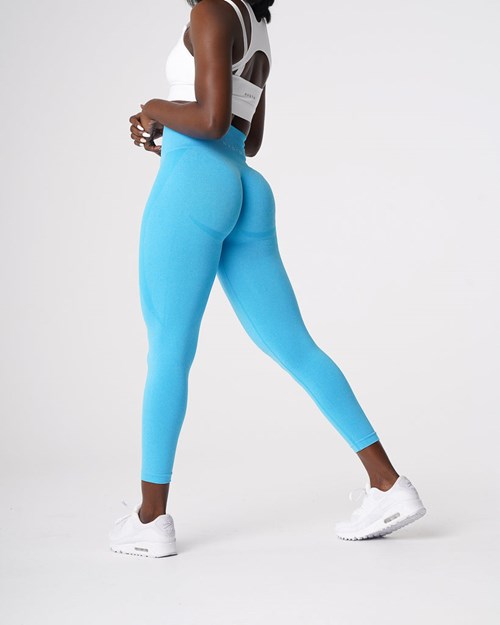 NVGTN Contour Seamless Leggings Aqua | 42180WPHN