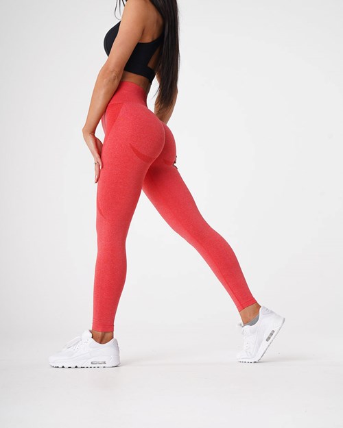 NVGTN Contour Seamless Leggings Candy Apple | 58397OXFL