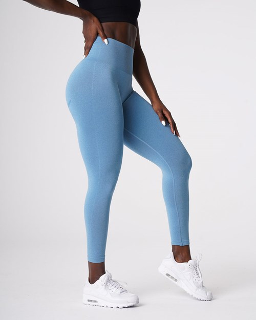 NVGTN Curve Seamless Leggings Azules | 59340LTFI