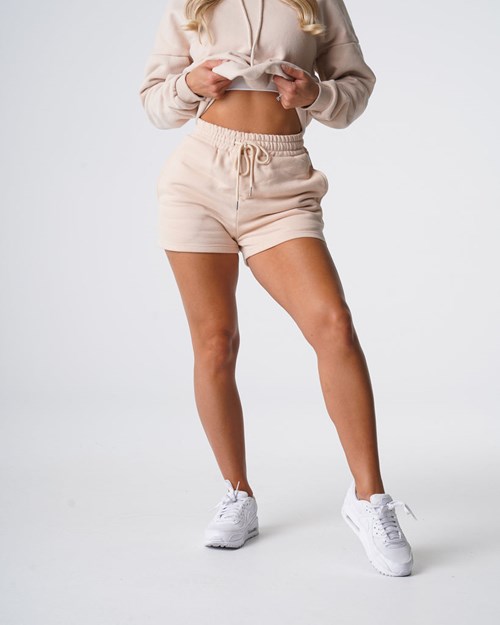 NVGTN Essential Lounge Shorts Beige | 79584EHSC