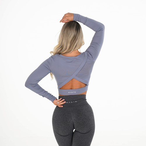 NVGTN Form Long Sleeve Crop Azules | 14703RVYT