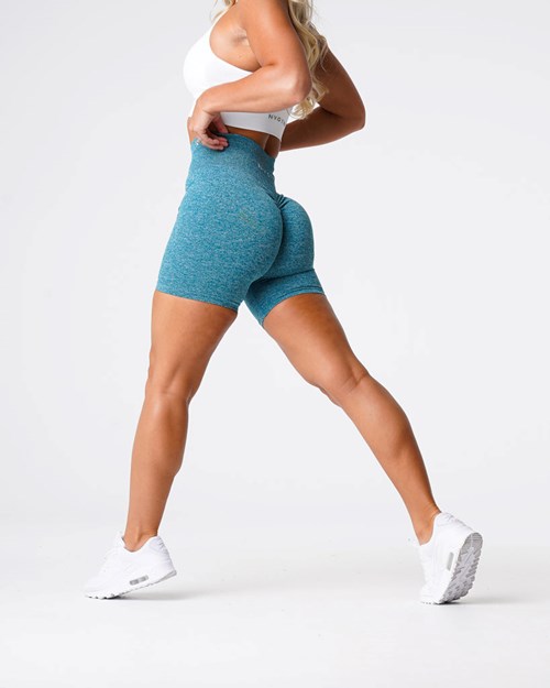 NVGTN Scrunch Seamless Shorts Teal | 76512MDZI