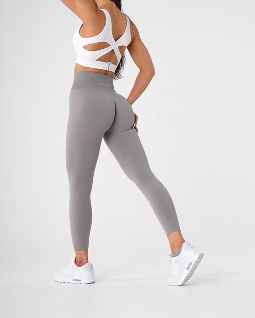 NVGTN Solid Seamless Leggings Grises Claro | 57043DREB